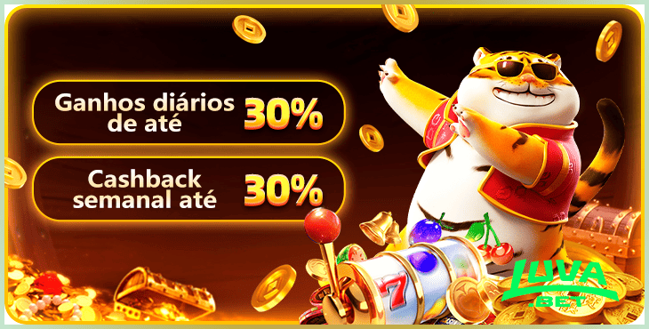cashback de 30% promoções